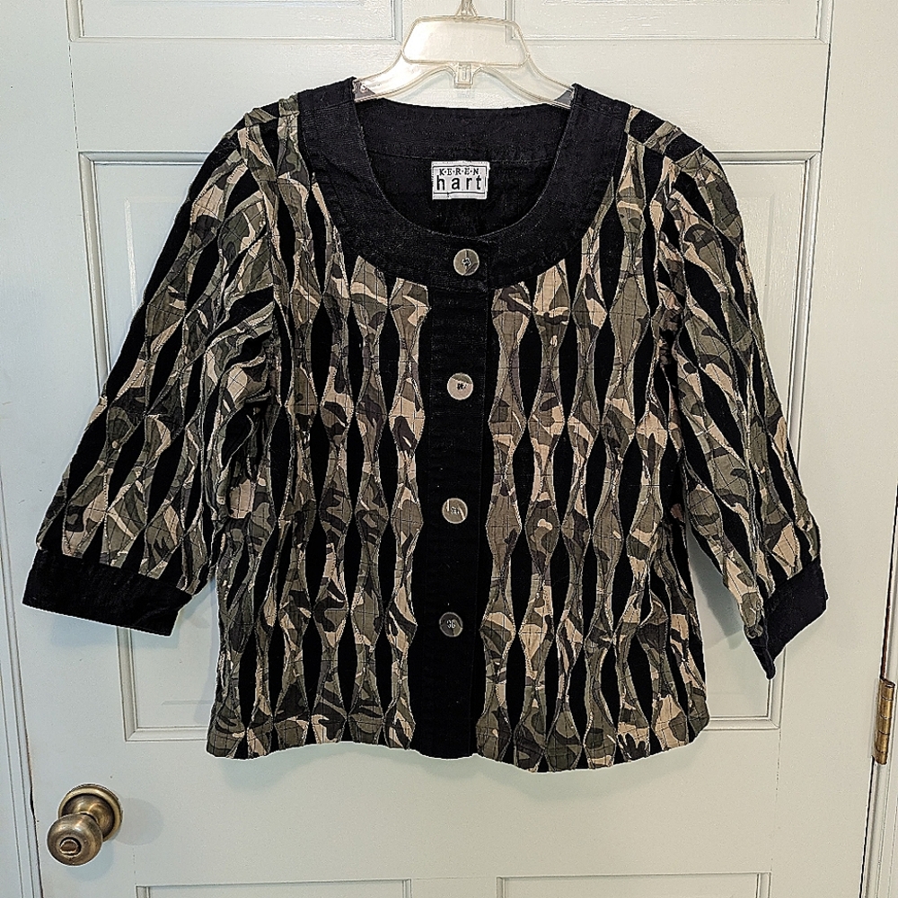 Swing jacket in camo print, size xl
